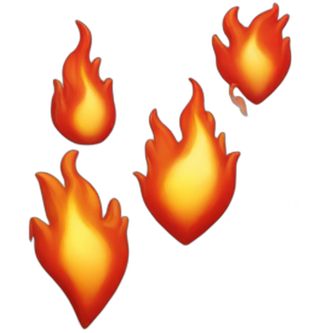 Coeur rouge en feu emoji