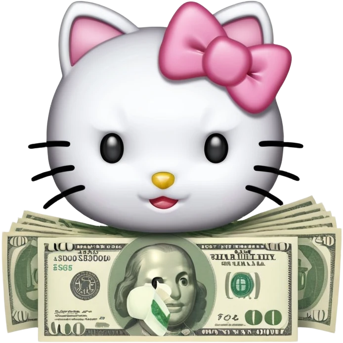 Money hello kitty emoji