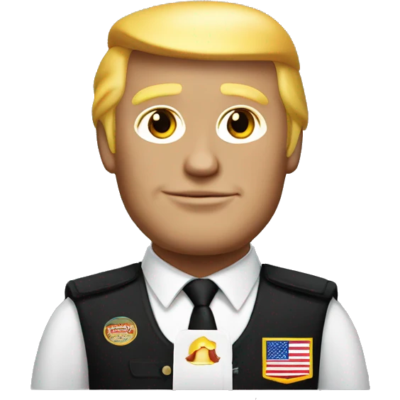 Donald Trump in McDonald’s uniform  emoji