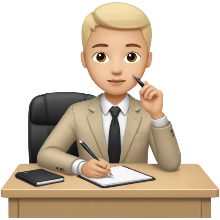 employee sitting at a desk emoji