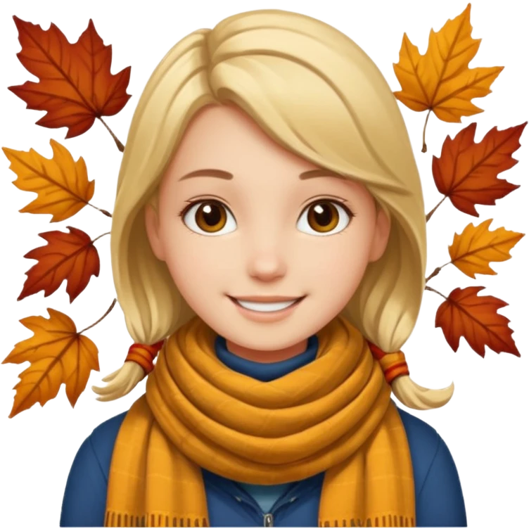 Automne fille ado  emoji