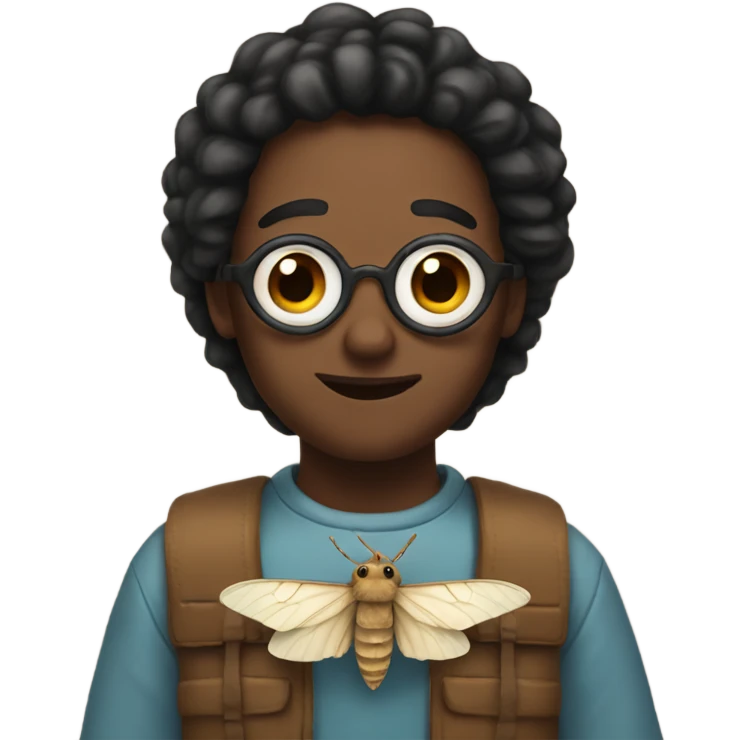 Me with a moth as a pet   emoji