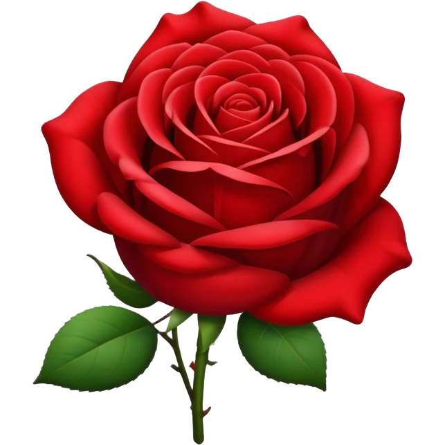 Romantic warm lush rose emoji