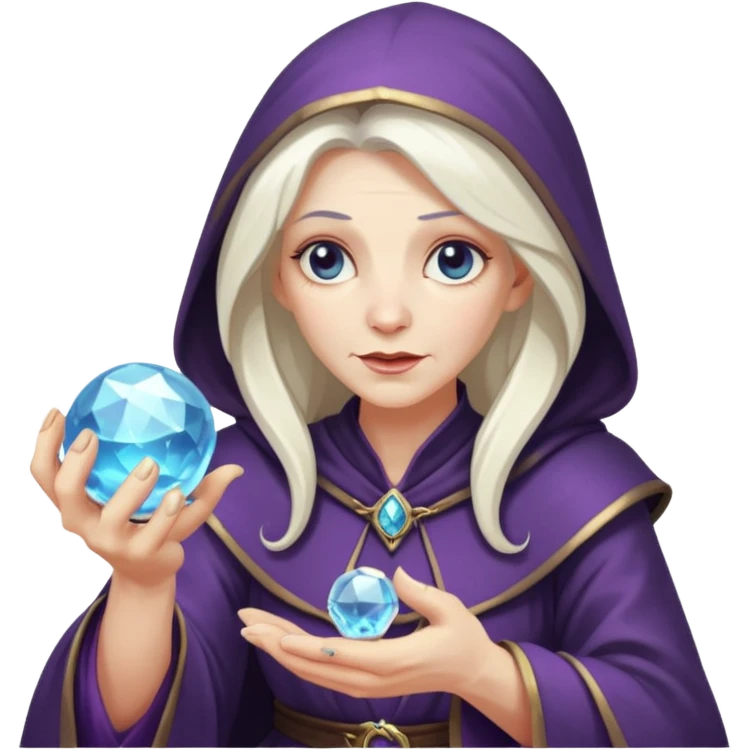 Old sorceress – Bent back, crystal ball





 emoji