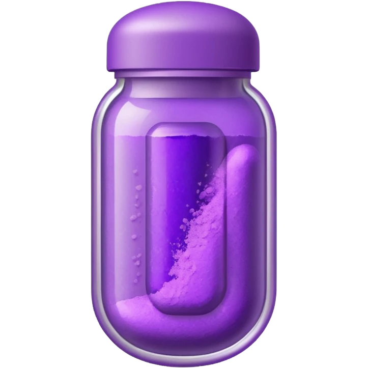 clear capsule filled with purple powder emoji