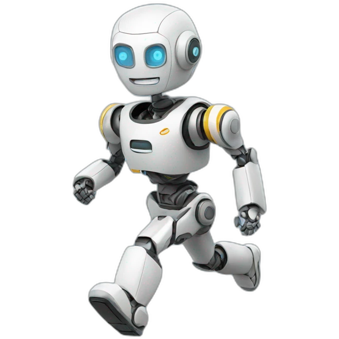 robot running emoji