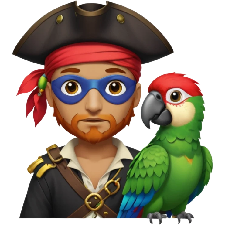 pirate and parrot emoji
