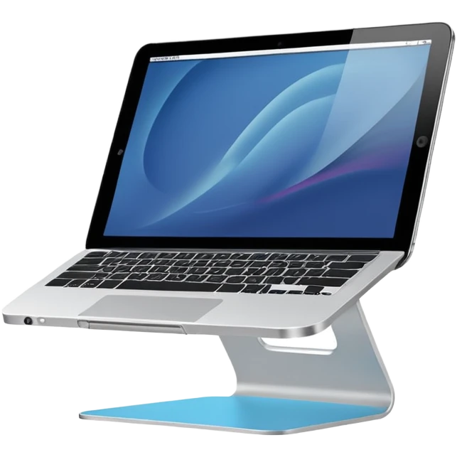 laptop stand white emoji