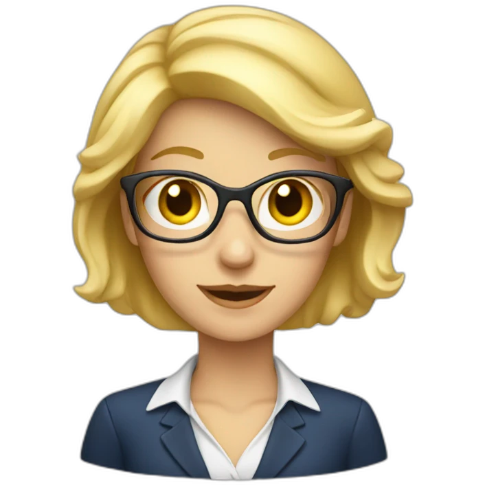 A blond French teacher woman. emoji