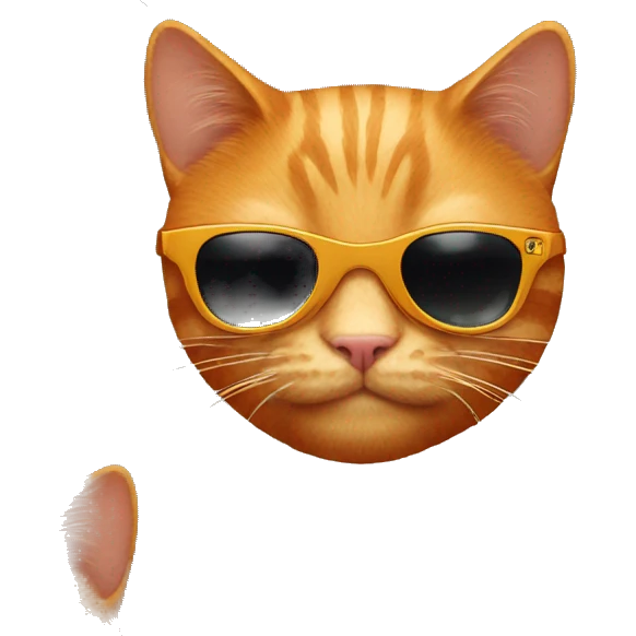  Ginger Cat with sunglasses emoji