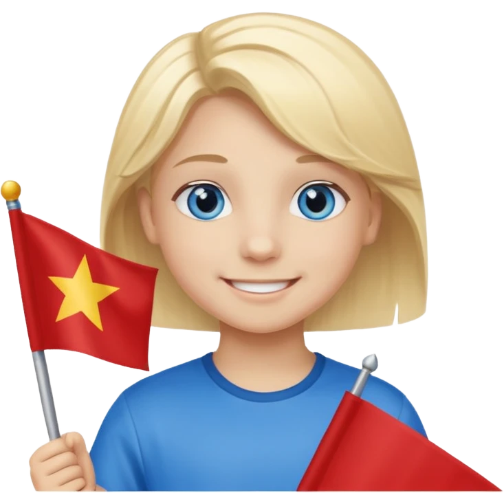 Flag holder kid emoji