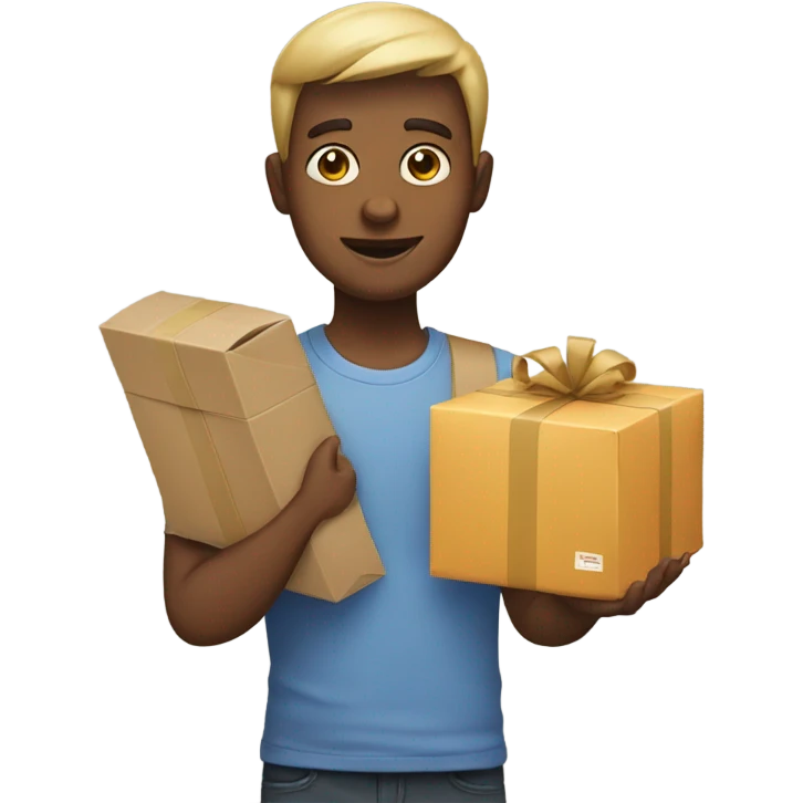 Me with parcels emoji