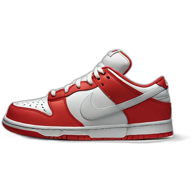 Nike dunk low red, robot emoji