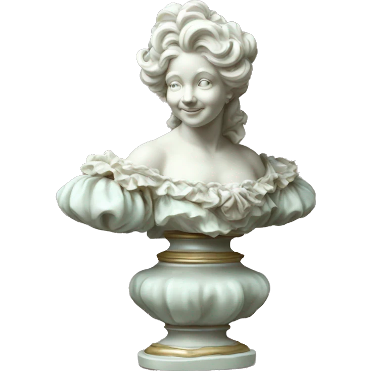 vintage highly detailed rococo statue emoji