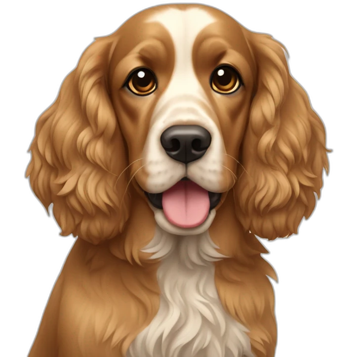 Dog-english-cocker-spaniel-full-body-golden emoji