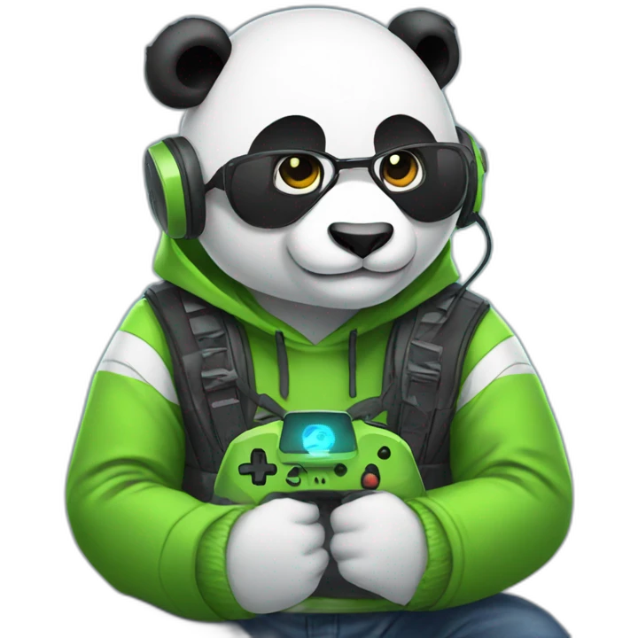panda gamer emoji