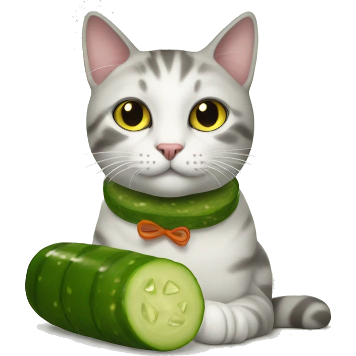 cat with pickles  emoji