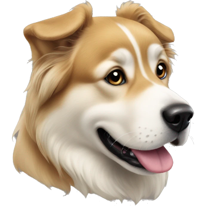 Black Golden retriever Siberian husky mix emoji