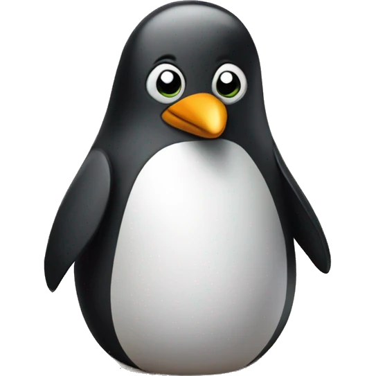Bored penguin on a desk  emoji