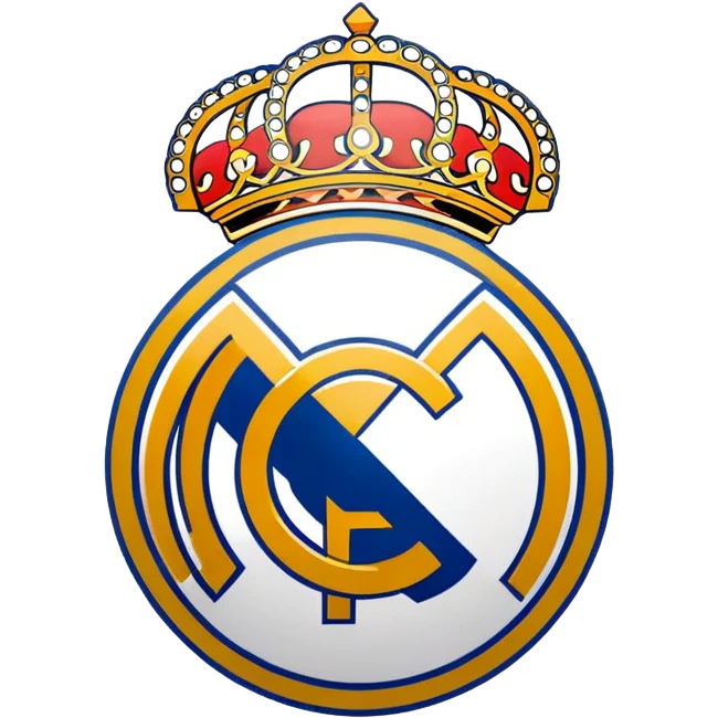 Real Madrid club logo emoji style with transparent background emoji
