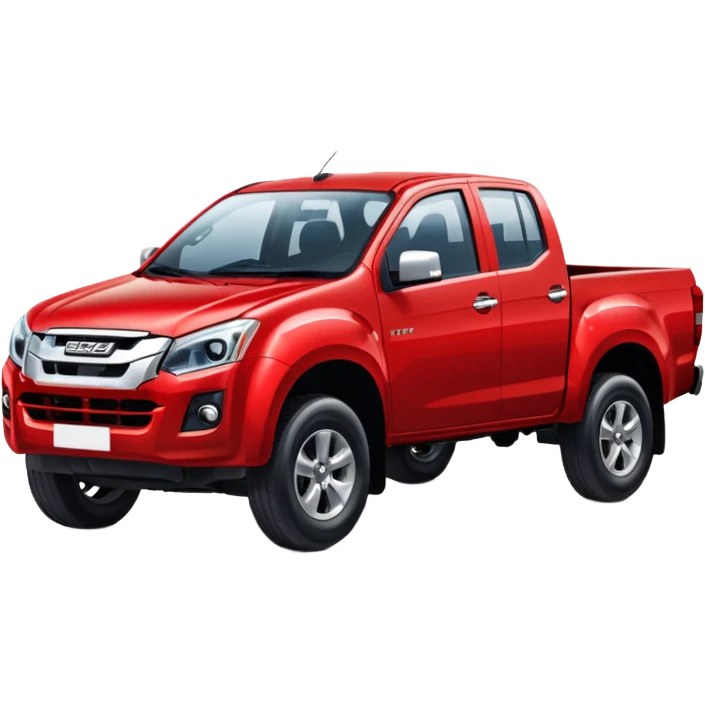 red isuzu d-max pickup truck driving  emoji