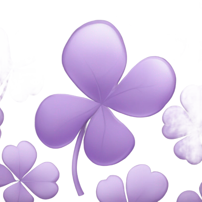 Light purple-four-leaf-clover emoji