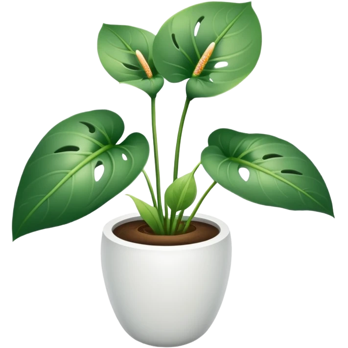 white anthurium emoji