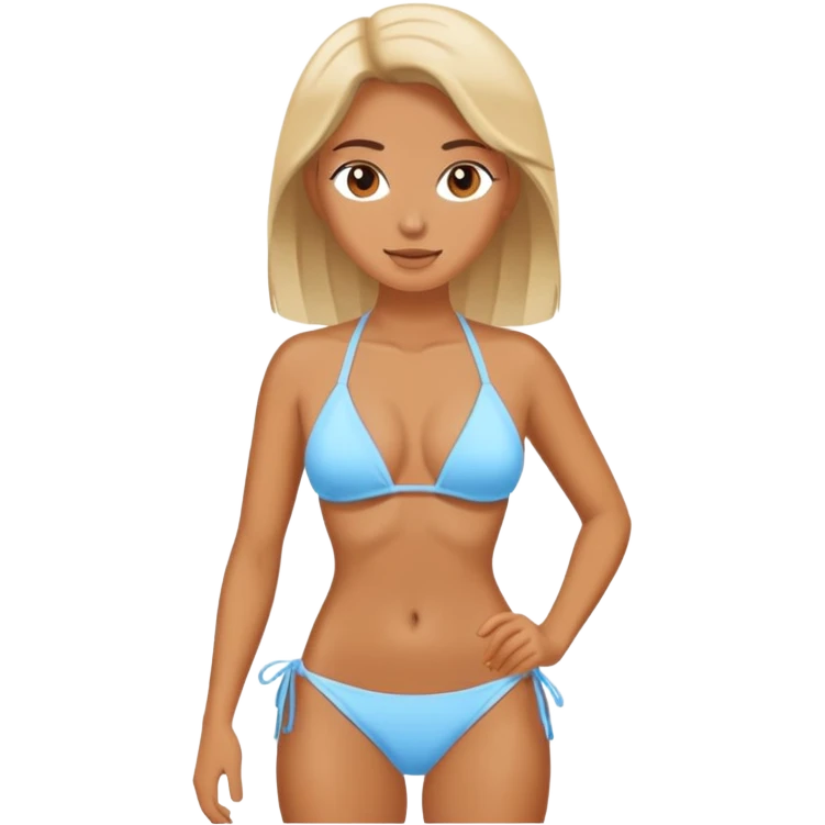 Light blue bikini emoji