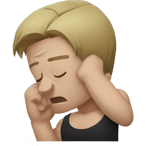 mma fighter holding his head in pain emoji