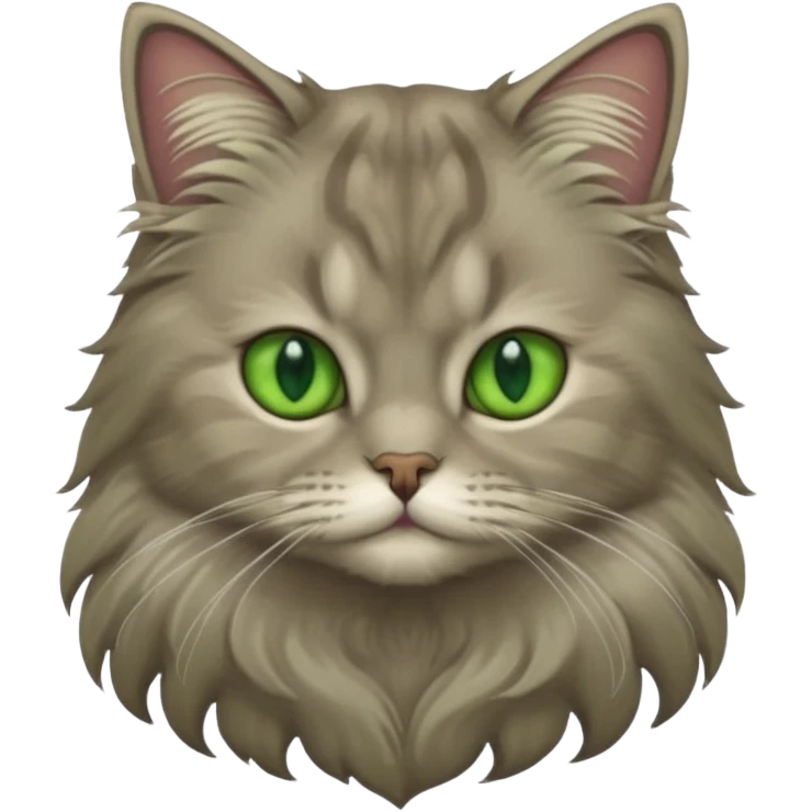 A cat which is a brittish longhair emoji