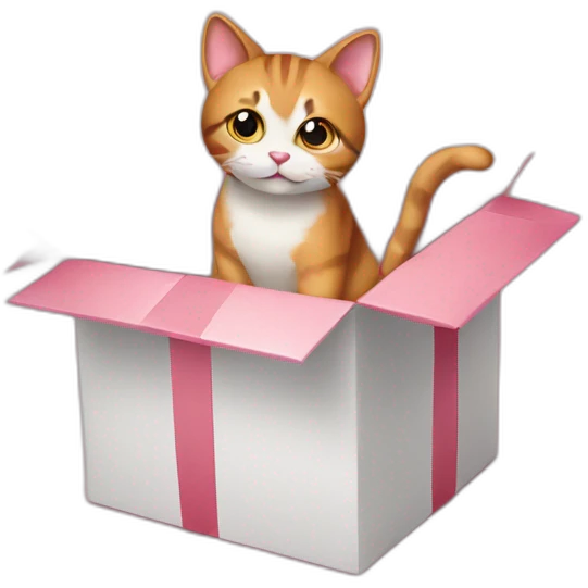 cat in gift box emoji