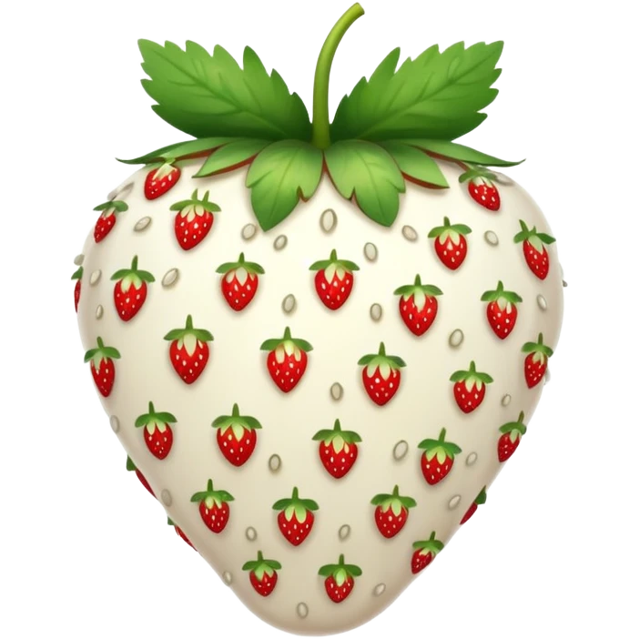 White strawberry emoji