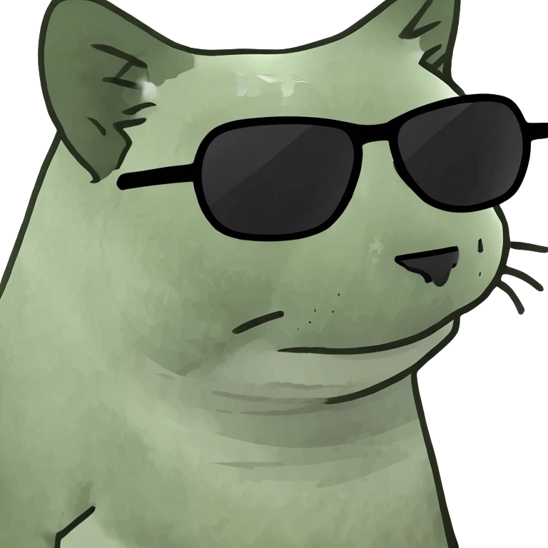 Cat with sunglasses emoji