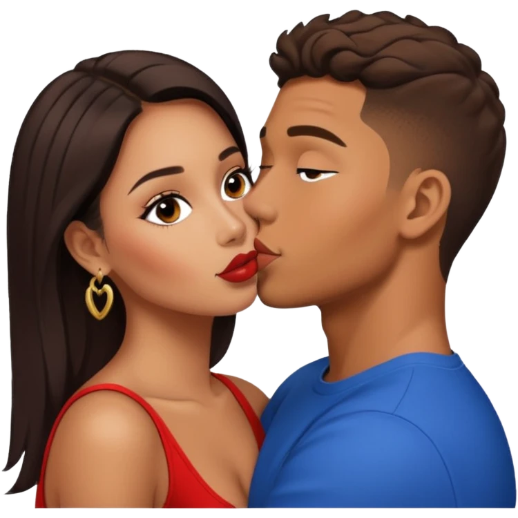 Tefi Valenzuela Peru Instagram Model kissing Josh King Madrid emoji