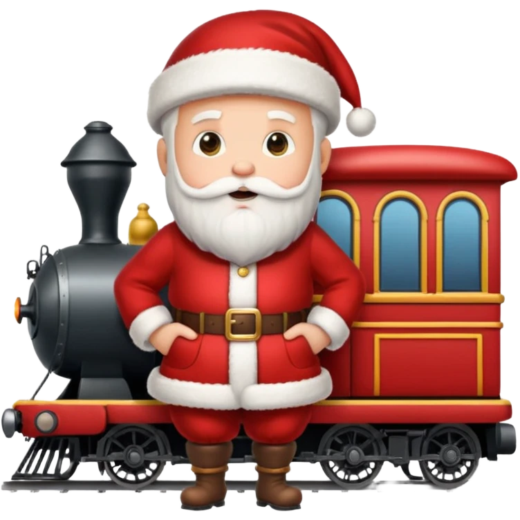 treno de natal com papai noel  emoji