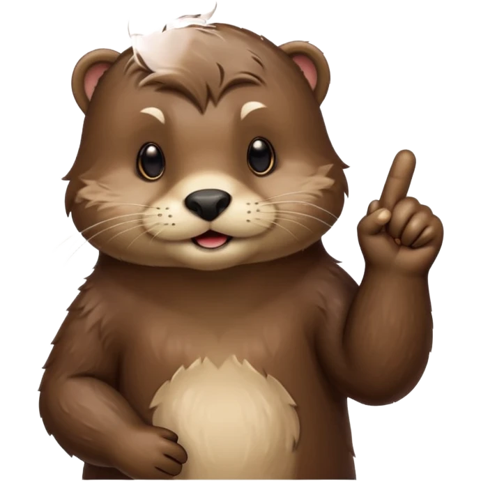 i want you make this otter 🦦 rise middle finger emoji
