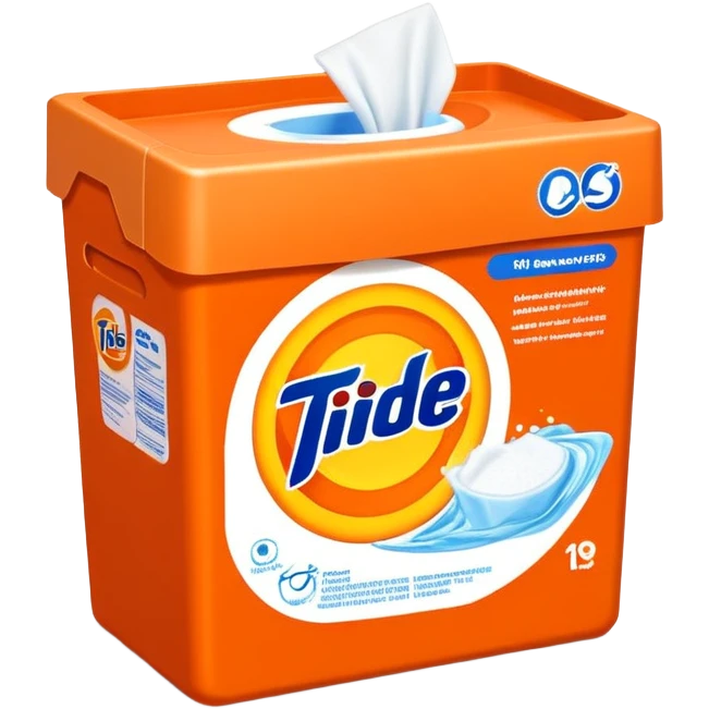 Tide laundry detergent orange box emoji