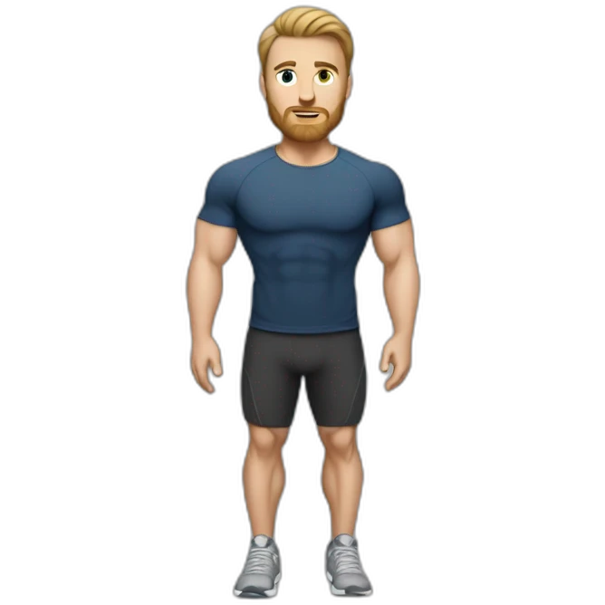 Classic workout clothes for white faceless men emoji