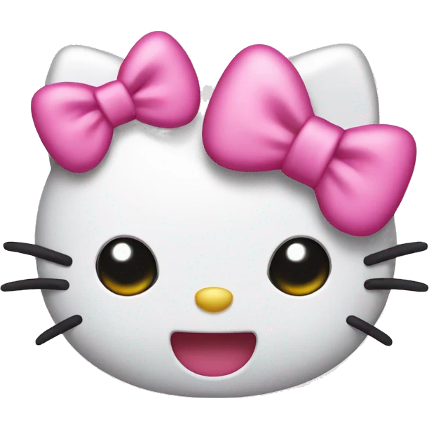 Hello kitty with a pink bow emoji