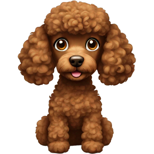 brown poodle emoji