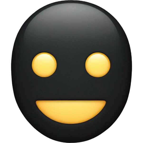 muted color neon black smiley face emoji