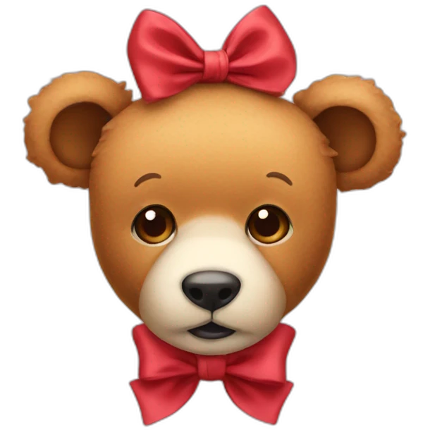 teddy with a bow emoji