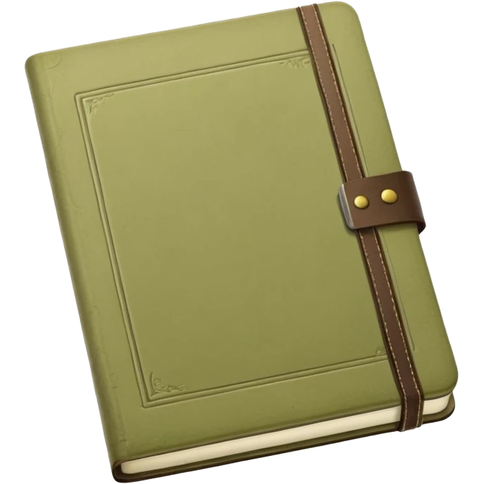 Pale olive Planner open notebook emoji