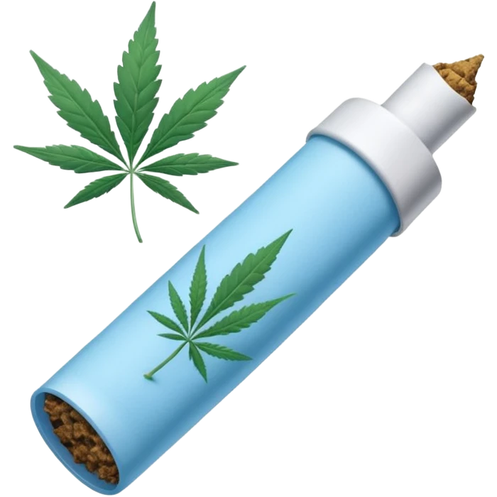 baby blue weed joint emoji