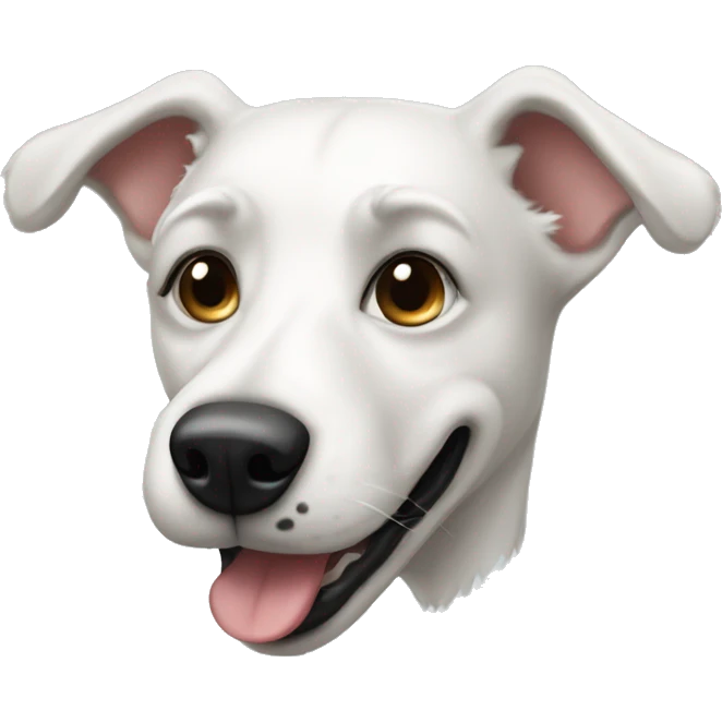 white mongrel dog  emoji