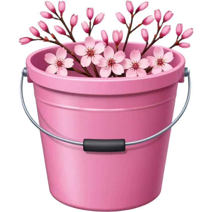 cherry blossoms bucket  emoji