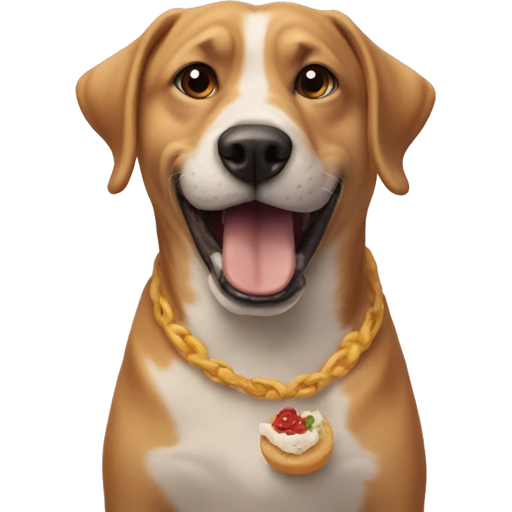 a dog eat jaja emoji