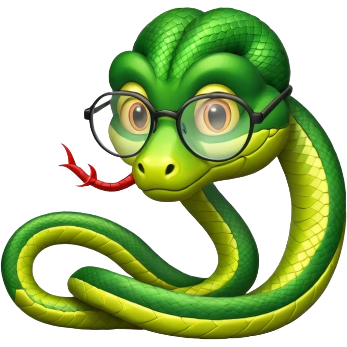 snake with glasses  emoji