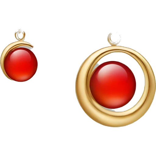 Jewellery with red moon emoji