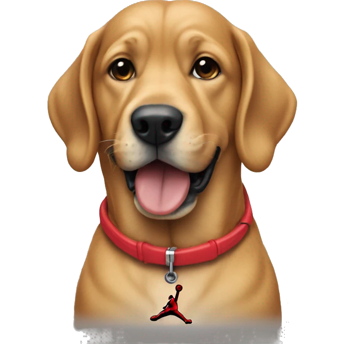 dog wearing jordan’s emoji